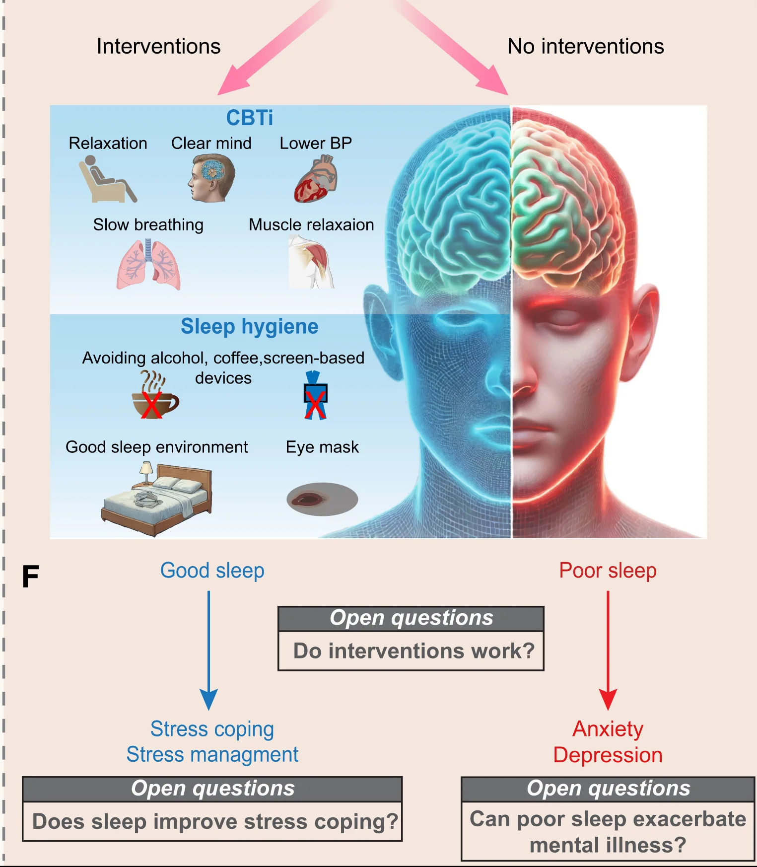 Open access visualization of Workflow, Illustration, Stress Intervention, Sleep Quality, Cognitive Behavioral Therapy