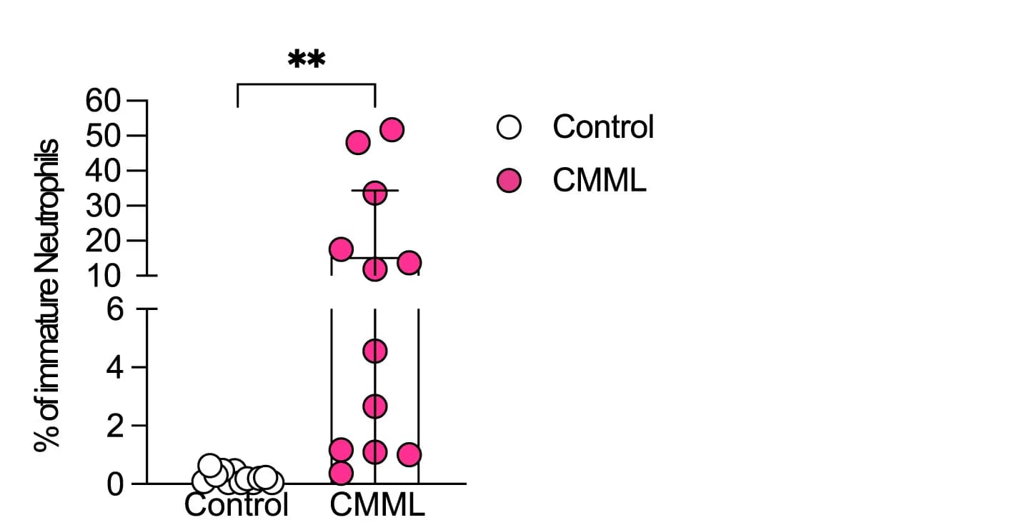 Open access visualization of Scatter Plot, Immature Neutrophil, CD66b, CD16, Neutrophils