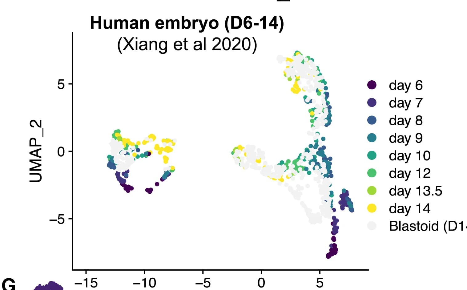 Open access visualization of Scatter Plot, UMAP, Integration, Cell types, Blastoid cells