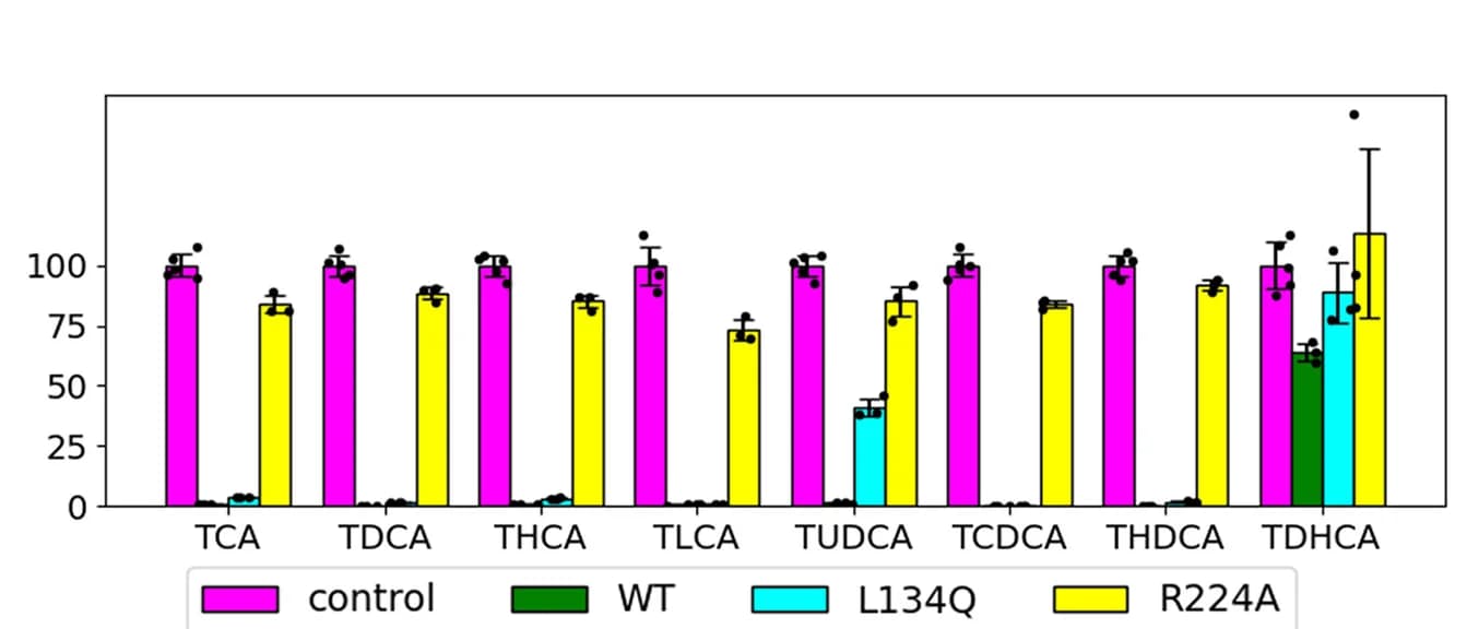 Open access visualization of Bar Plot, Error Bars, Clustered, Hydrolysis Rate, Substrates