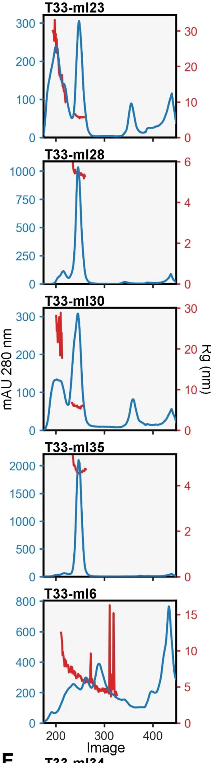 Open access visualization of Line Plot, SEC Curves, SAXS, Radius of Gyration