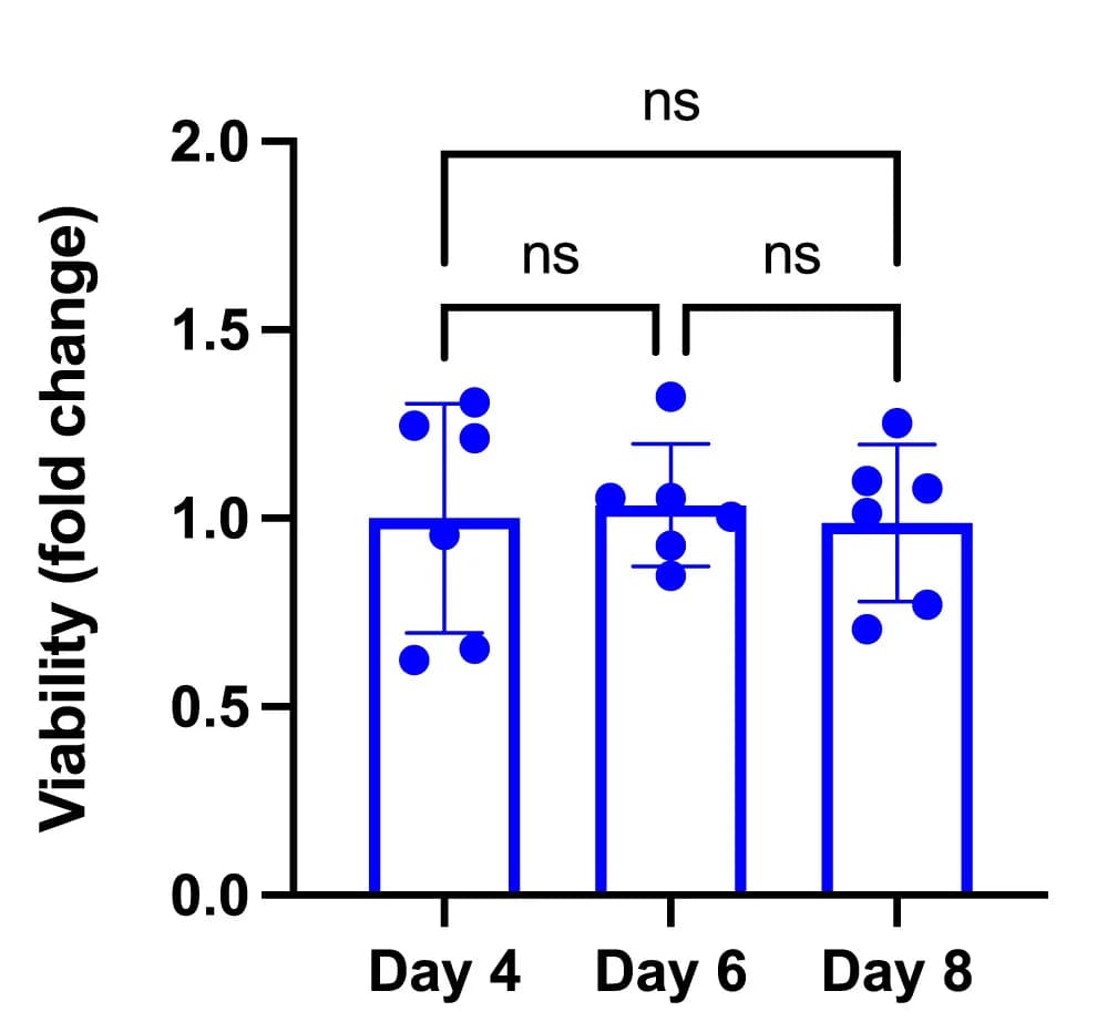 Open access visualization of Bar Plot, Error Bars, Tumor Foci, Biological Replicates, One-way ANOVA