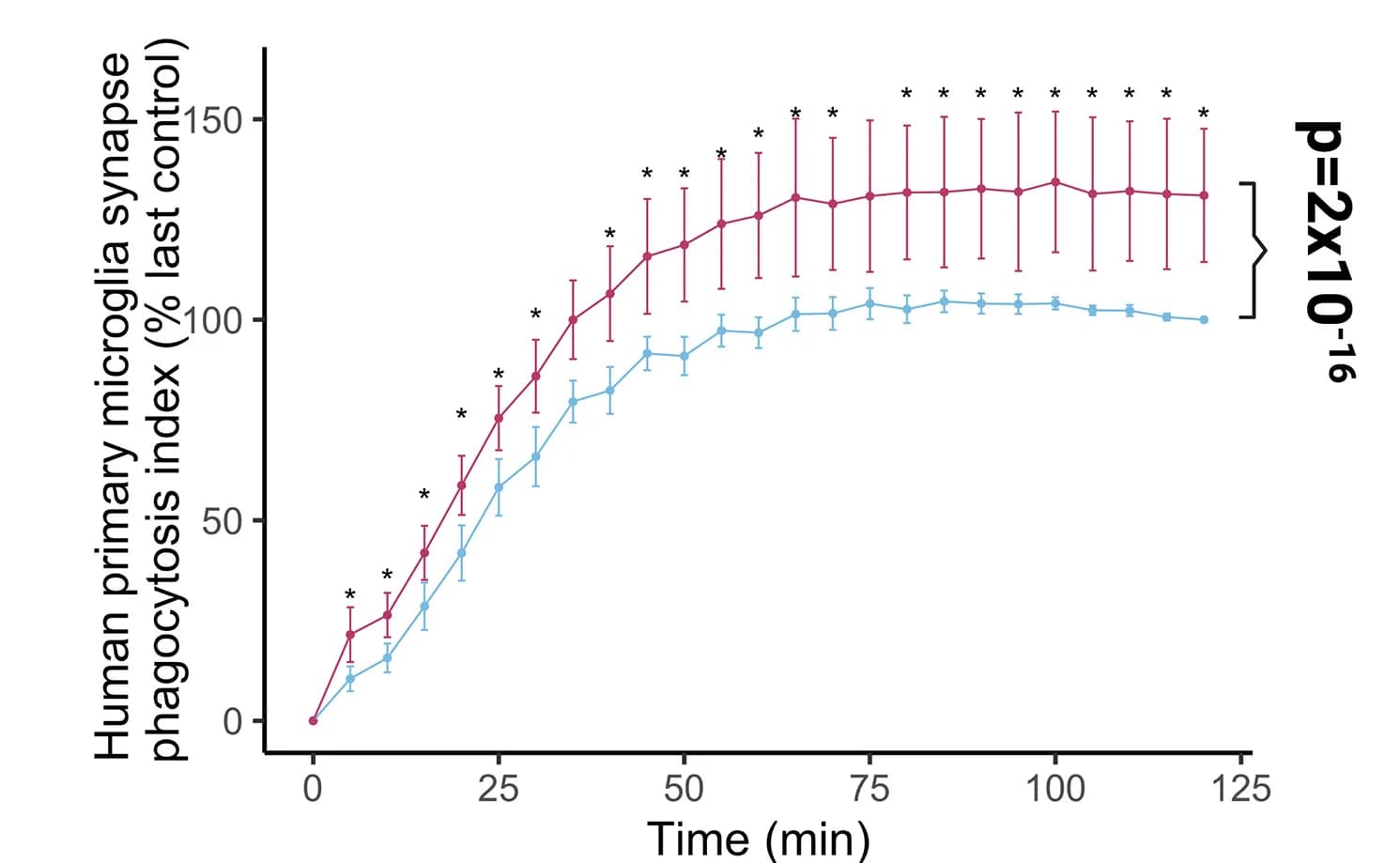 Open access visualization of Line Plot, Error Bars, Quantification, Phagocytosis Index, Synapses