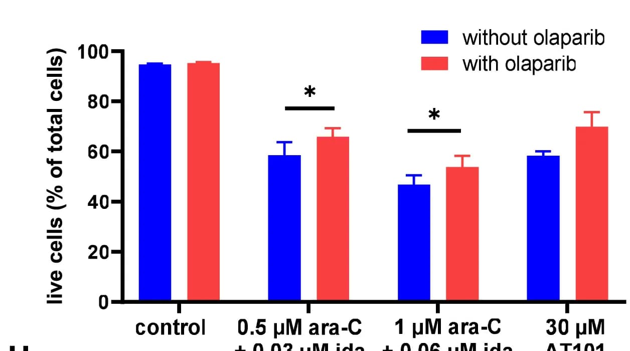 Open access visualization of Bar Plot, Error Bars, Clustered, Flow Cytometry, Live Cells