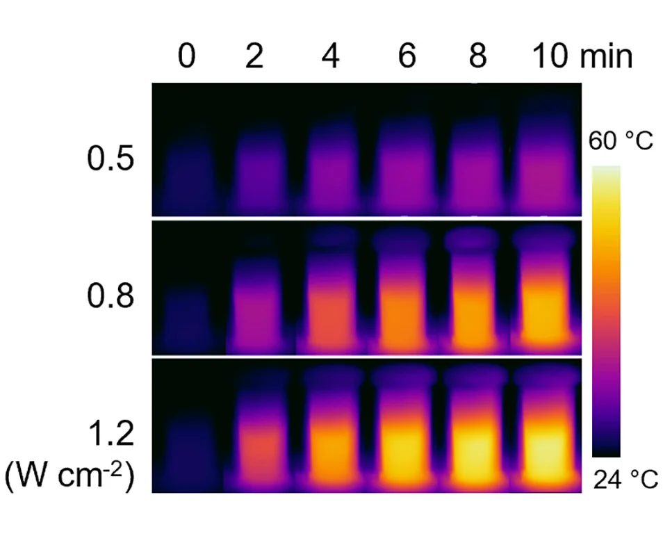 Open access visualization of Heatmap, Thermal Images, Temperature Variations, Power Densities, Laser Irradiation