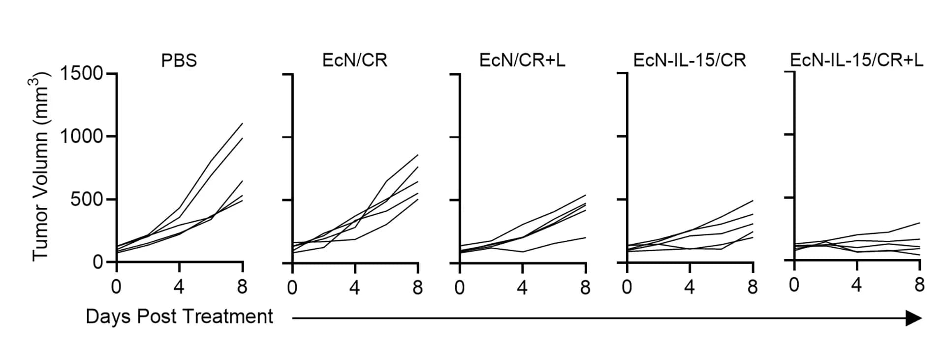 Open access visualization of Line Plot, Colon26 Tumor, Growth Curves