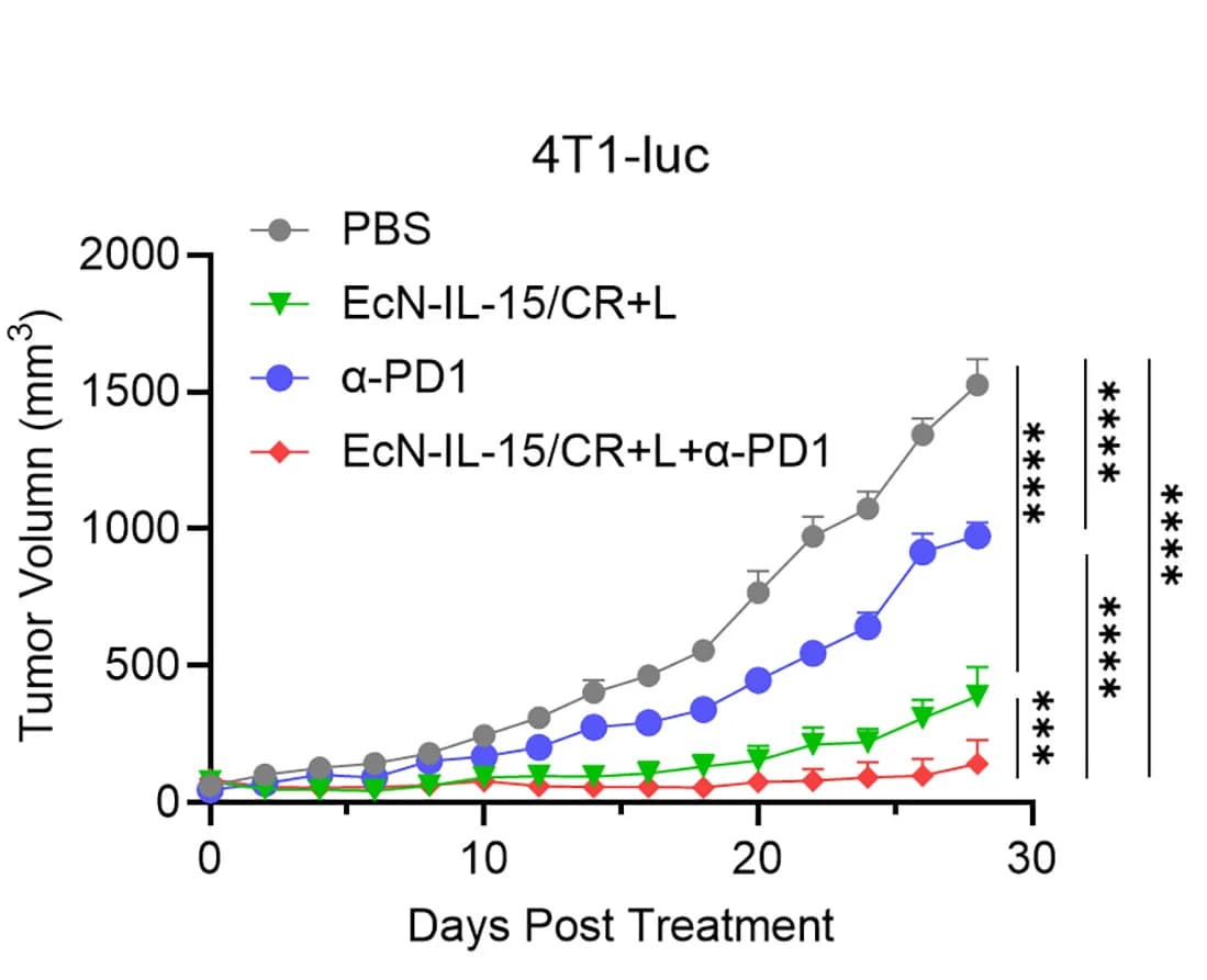 Open access visualization of Line Plot, Error Bars, Tumor Progression, 4T1-luc Model