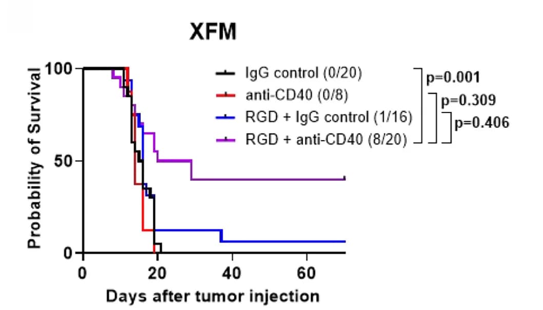 Open access visualization of Survival Curve, Line Step, Survival, Mice, Tumor Injection