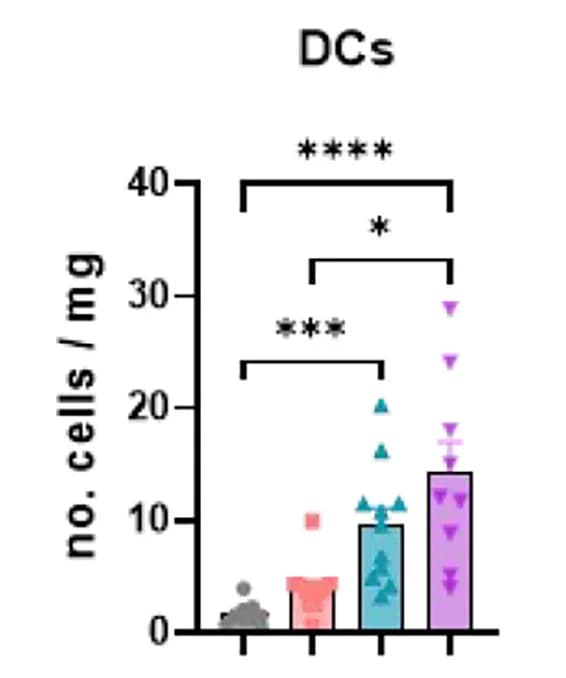 Open access visualization of Bar Plot, Error Bars, Dendritic Cells, Immune Tumor Infiltrate
