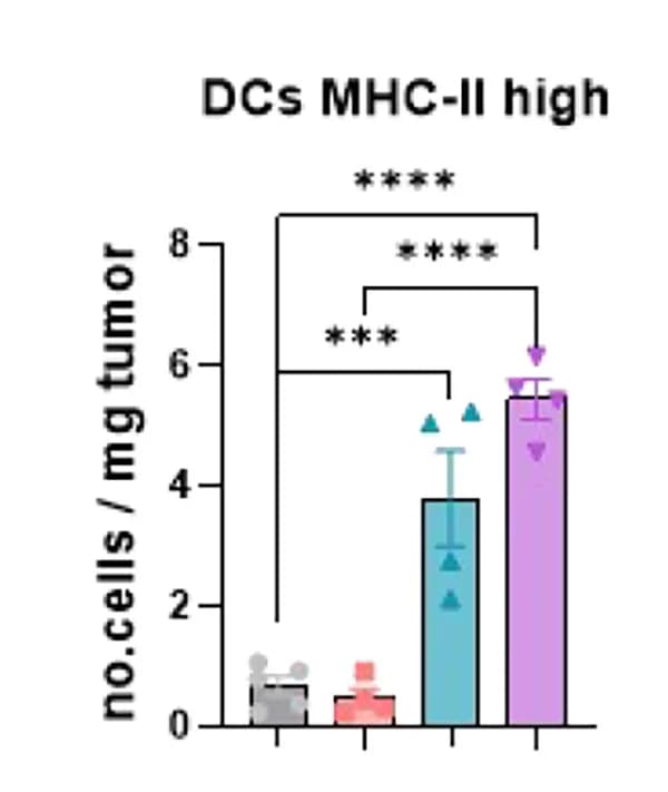 Open access visualization of Bar Plot, Error Bars, Scatter Plot, Dendritic Cells, MHC-II Molecules