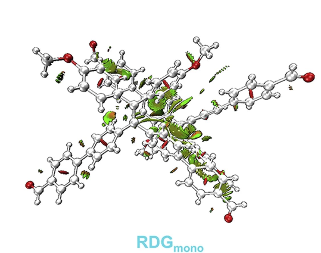Open access visualization of Chemical Structure, RDG, Monoclinic Crystal, TPE-G