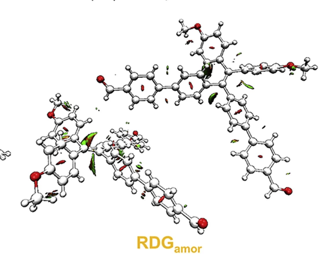 Open access visualization of Chemical Structure, RDG, Simulated Amorphous State, TPE-G