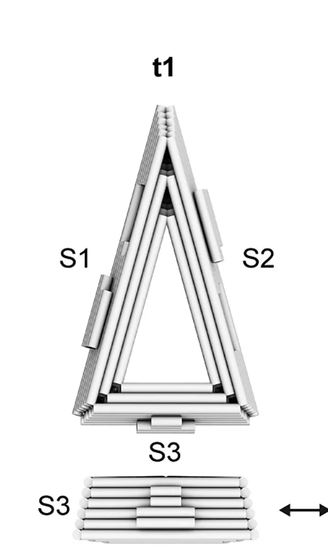 Open access visualization of 3D Plot, Chemical Structure, Spiked-cone design, Wedge block, Assembly