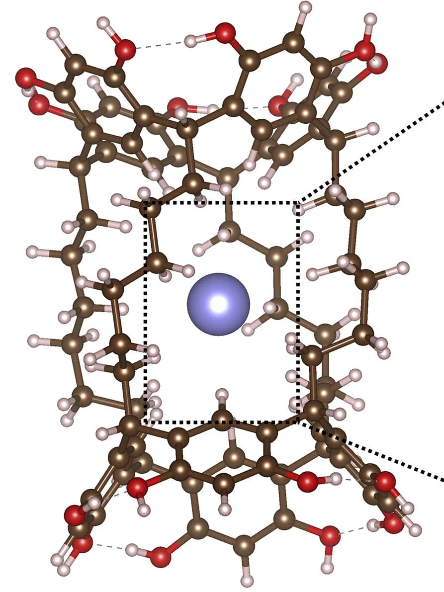 Open access visualization of Chemical Structure, Resorcinarene Cages, Chemical Shift, Potential Energy, Xenon