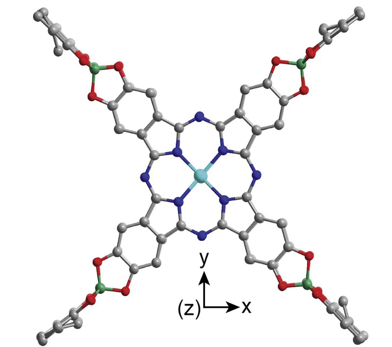 Open access visualization of Chemical Structure, ZnPc Cage
