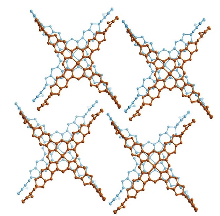 Open access visualization of Chemical Structure, ZnPc Cage, Packing Structure