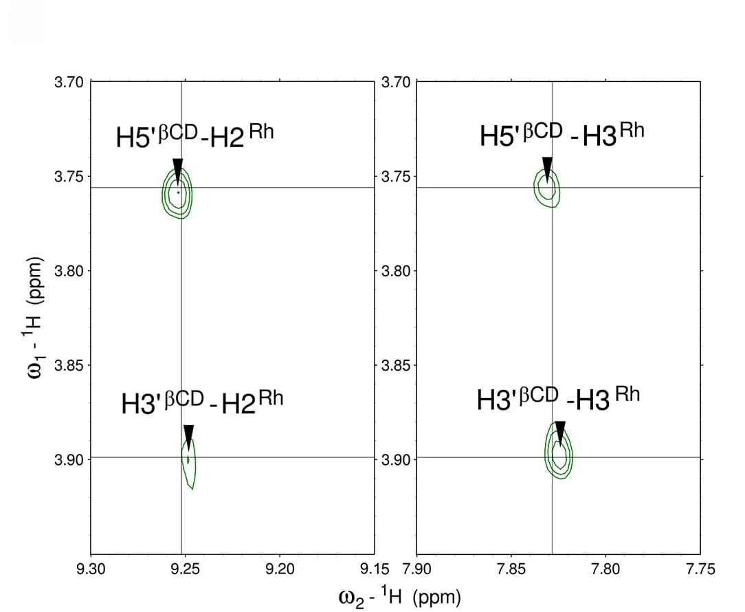 Open access visualization of Scatter Plot, 1H-1H ROESY spectra, 2a@β-CD, D2O