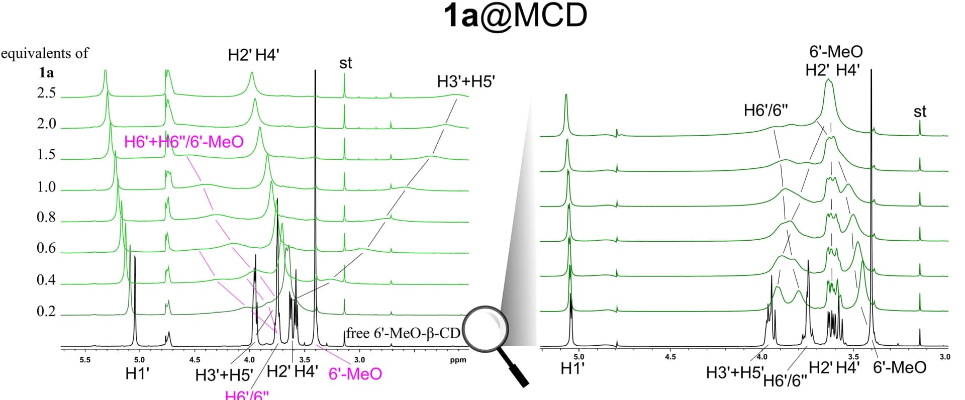 Open access visualization of Line Plot, Density Plot, 1H NMR Spectra, Titration, 6'-MeO-beta-CD