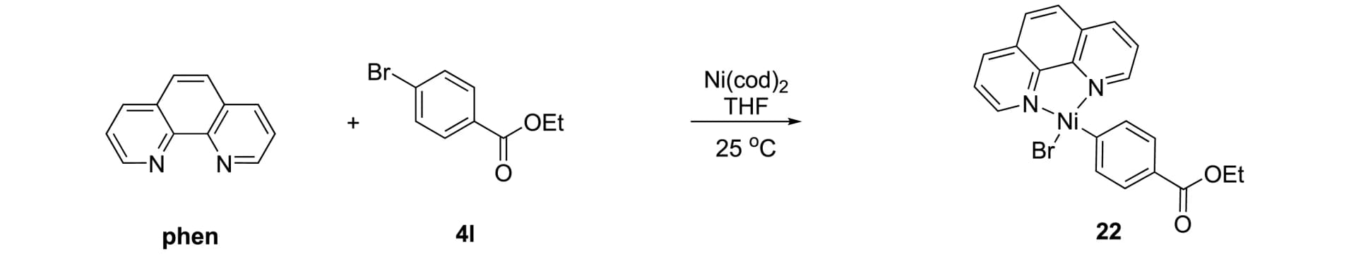 Open access visualization of Chemical Structure, Ni(COD)2, 1,10-phenanthroline, THF