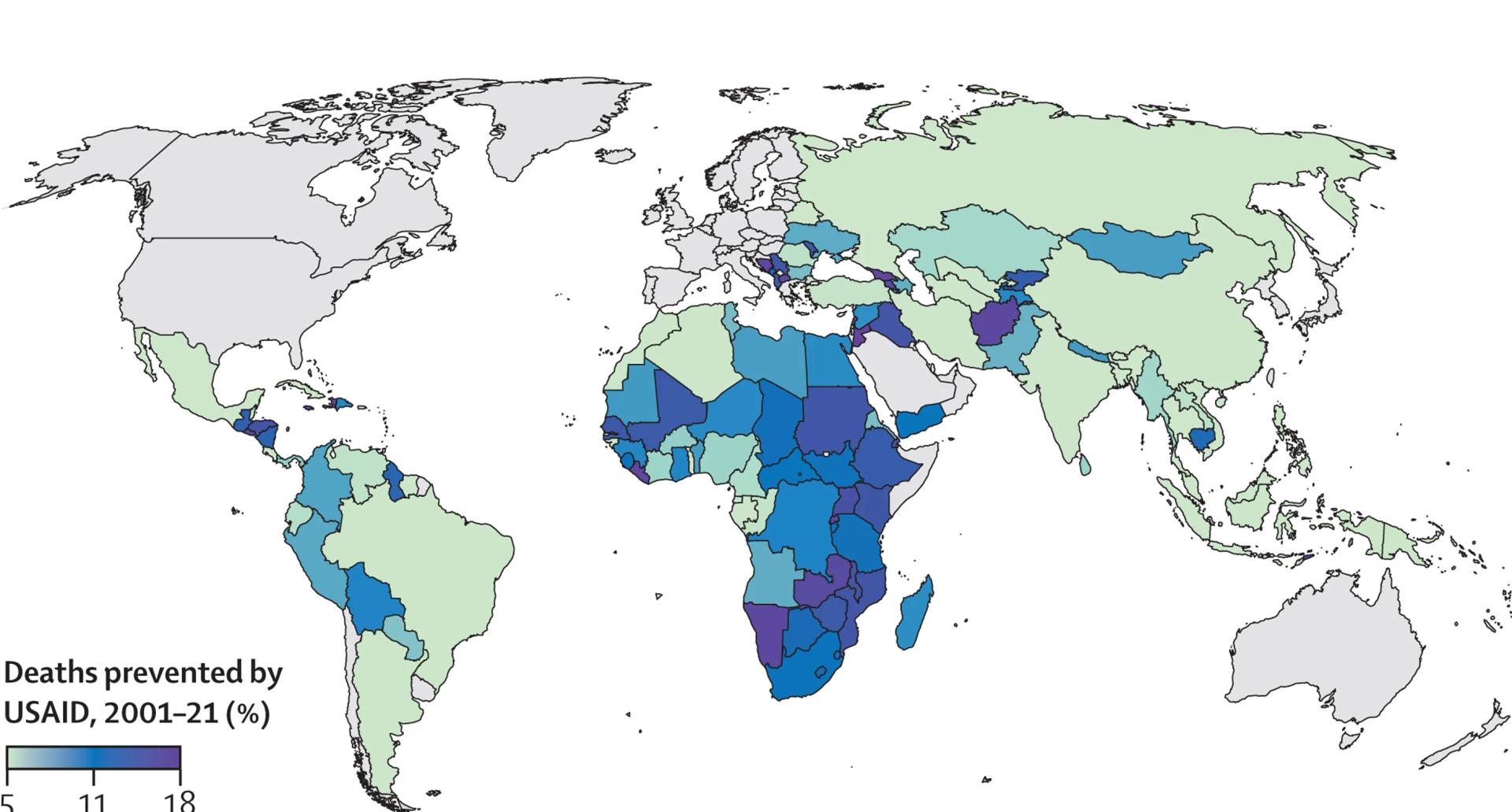 Open access visualization of Geo Map, Deaths Prevented, USAID