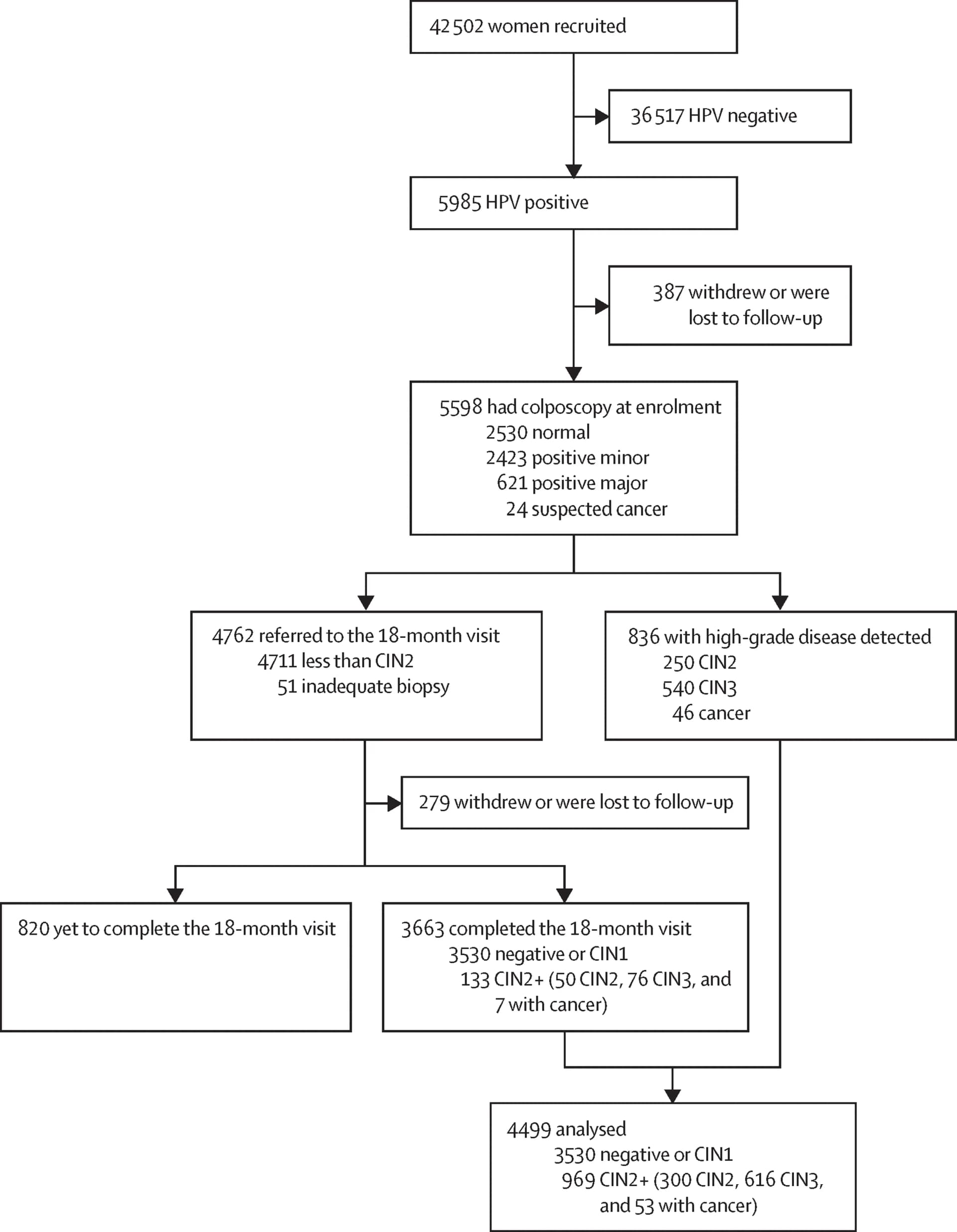 Open access visualization of Workflow, Flowchart, Follow-up, Cervical Intraepithelial Neoplasia