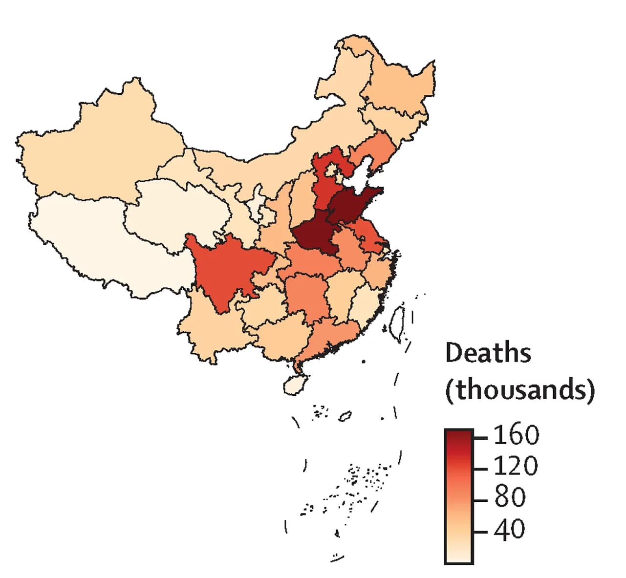 Open access visualization of Geo Map, Deaths, Ambient Particulate Matter, Air Pollution
