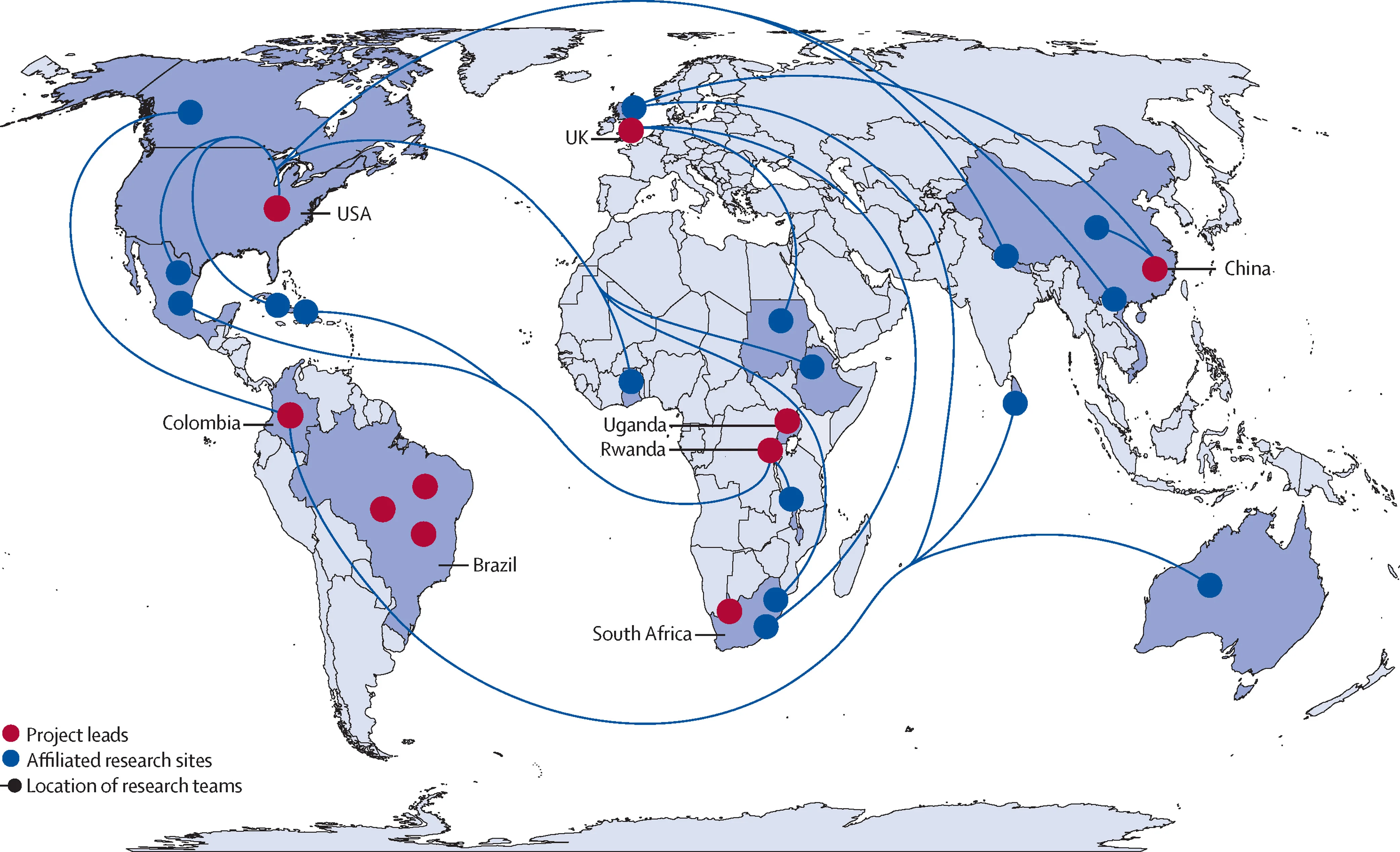 Open access visualization of Geo Map, ICODA Initiative, Geographical Scope, Countries