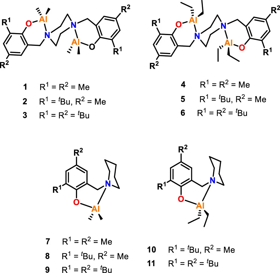 Open access visualization of Chemical Structure, Mono Metallic Phenolato-Al Complexes, Bimetallic Phenolato-Al Complexes, CL ROP