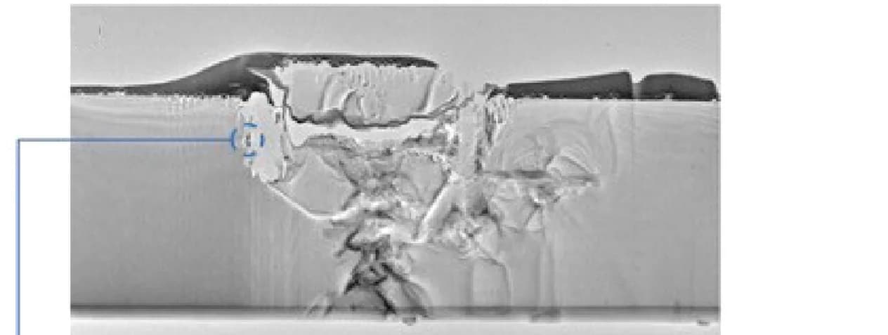 Open access visualization of Microscopy, TEM Micrograph, Diamond FIB Lamella, NCN, Ohmic Conduction
