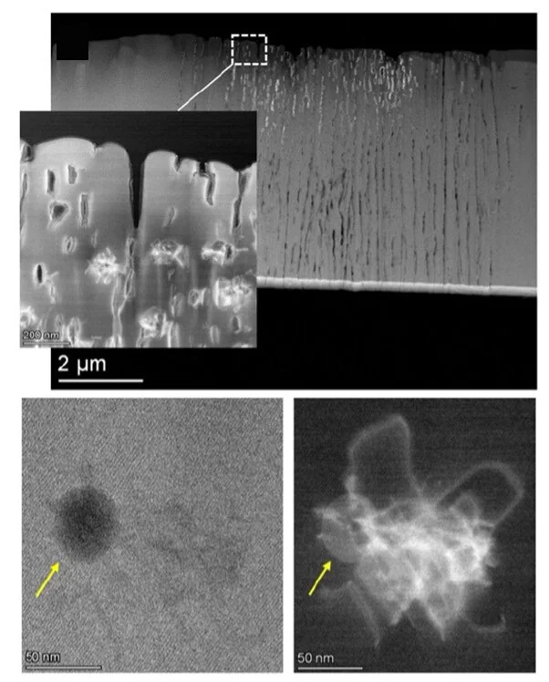 Open access visualization of Microscopy, TEM, Diamond, Laser, Microscale Holes