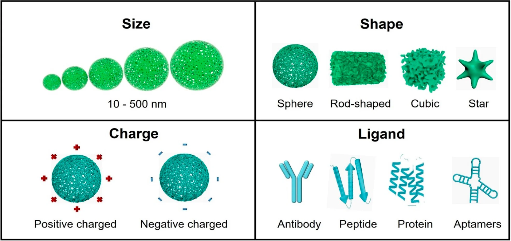 Open access visualization of Illustration, Nanoparticles, BBB Penetration, Size, Shape