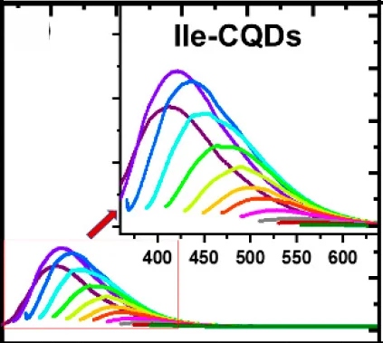 Open access visualization of Line Plot, Density Plot, Fluorescence Spectra, Ile-CQDs