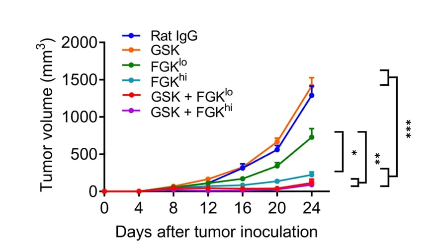 Open access visualization of Line Plot, Error Bars, Mice, B16 Cells, Tumor Growth