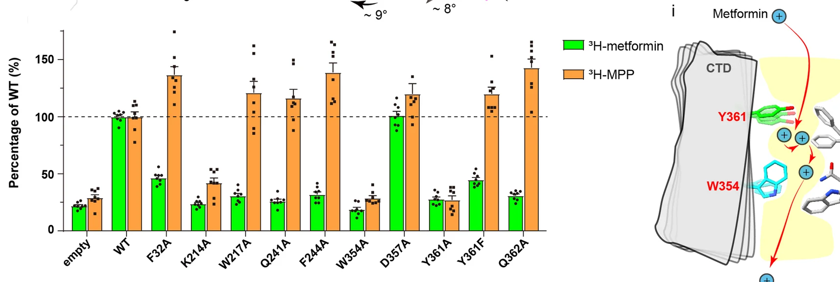 Open access visualization of Bar Plot, Error Bars, Illustration, Residues, Metformin