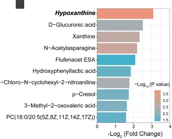 Open access visualization of Bar Plot, Metabolome Sequencing, Feces, Mice