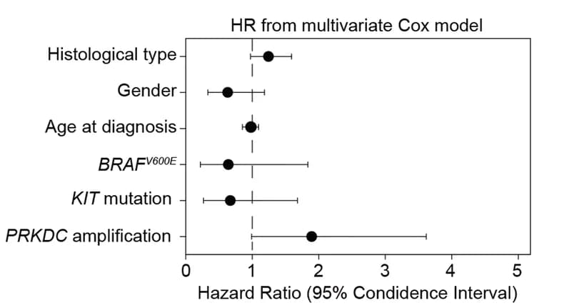 Open access visualization of Forest Plot, Error Bars, Confidence Interval, Hazard Ratio, Cox-Regression