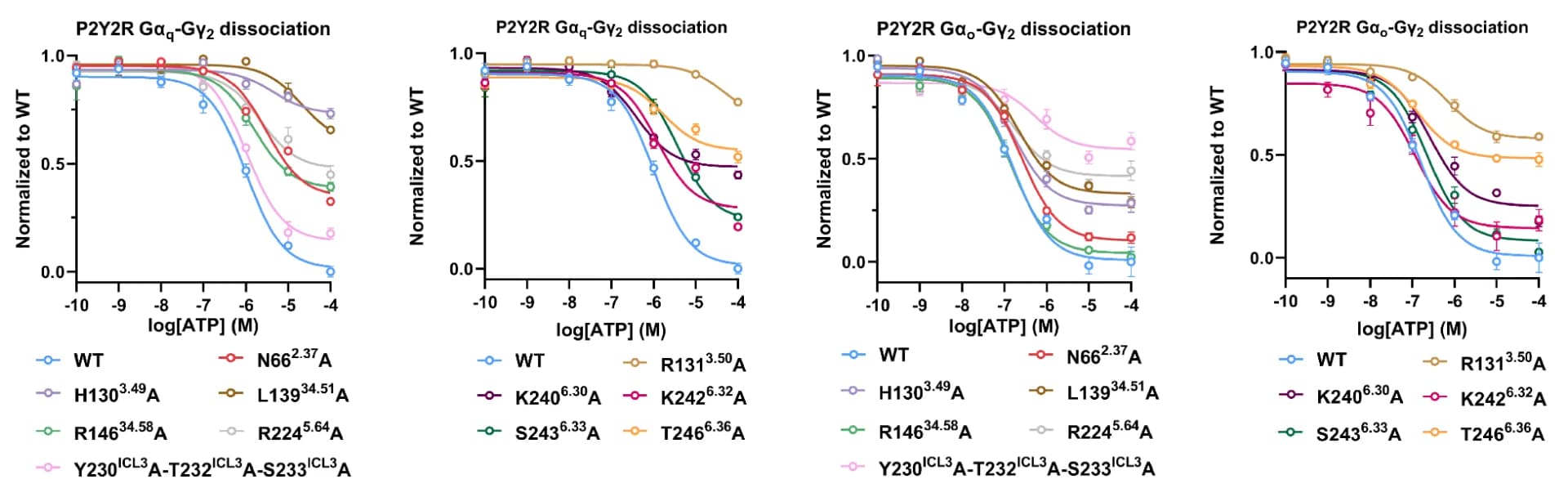 Open access visualization of Line Plot, Error Bars, Alanine Mutations, Residues, P2Y2R