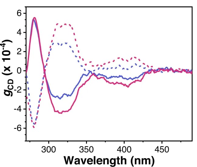 Open access visualization of Line Plot, CD Dissymmetry Factor, AuNSs, Wavelength