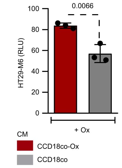 Open access visualization of Bar Plot, Error Bars, Quantitative Analysis, Oxaliplatin, HT29-M6 Cells