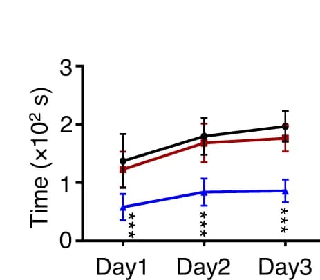 Open access visualization of Line Plot, Error Bars, Rotating Rod, imKO Mice, TAM2M Mice