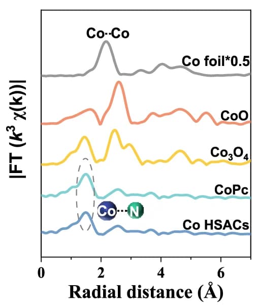 Open access visualization of Line Plot, EXAFS spectra, Co HSACs, CoPc, Reference Samples