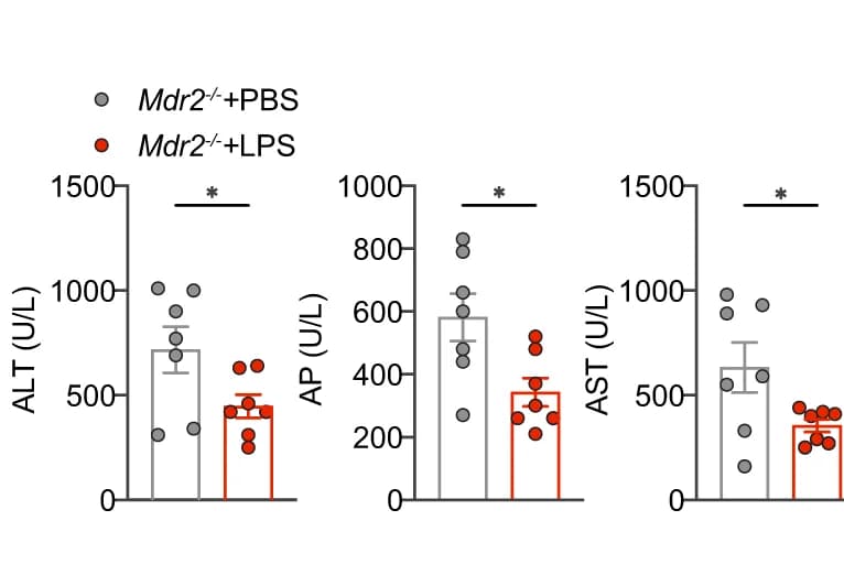 Open access visualization of Bar Plot, Error Bars, Scatter Plot, Serum ALT, Serum AP