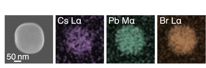 Open access visualization of Microscopy, SEM Image, EDS Maps, Nanocrystal