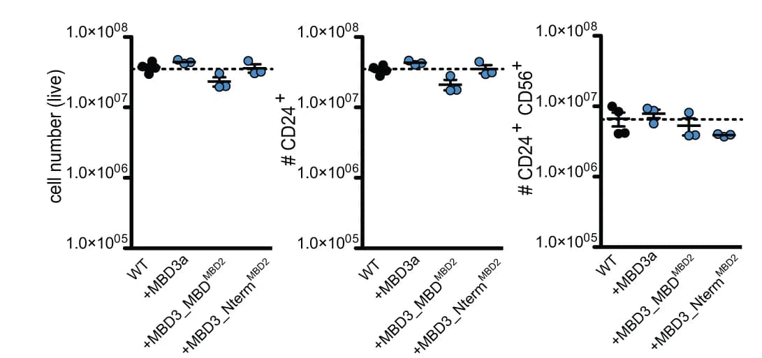 Open access visualization of Scatter Plot, Error Bars, Flow Cytometry, Live Cells, CD24+ Cells