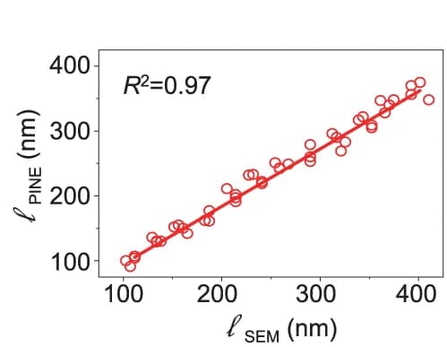 Open access visualization of Scatter Plot, Regression Plot, Benchmarking of localization, PINE, Scanning electron microscopy