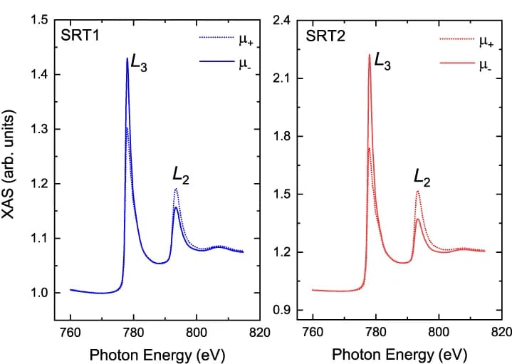 Open access visualization of Line Plot, XAS signals, Co element, SRT1, SRT2