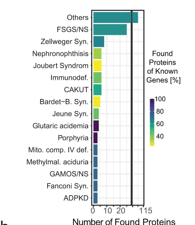 Open access visualization of Bar Plot, Kidney Organoids, Monogenic Kidney Disease, Protein Expression