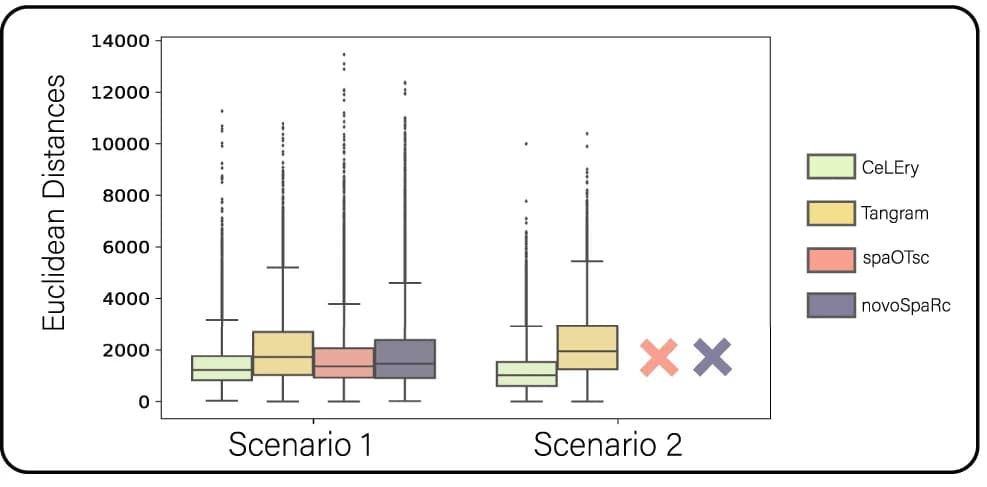 Open access visualization of Box Plot, Scatter Plot, Boxplot, Euclidean Distances, Cell Locations