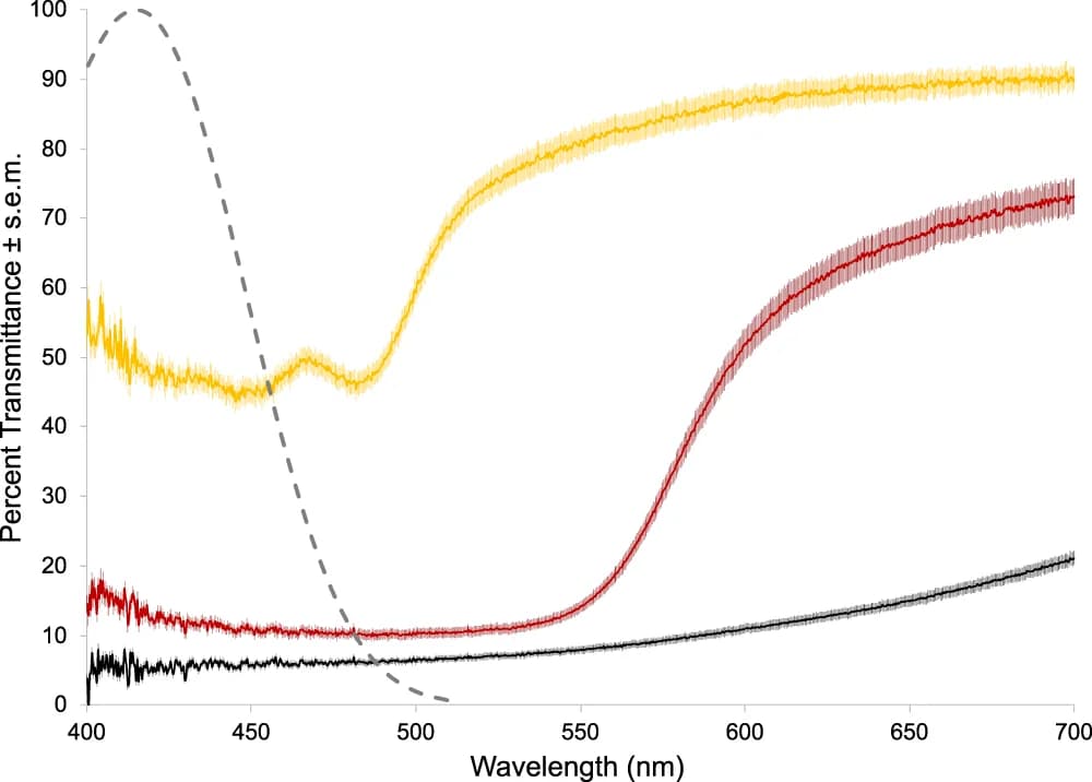Open access visualization of Line Plot, Error Bars, Melanophores, Erythrophores, Xanthophores