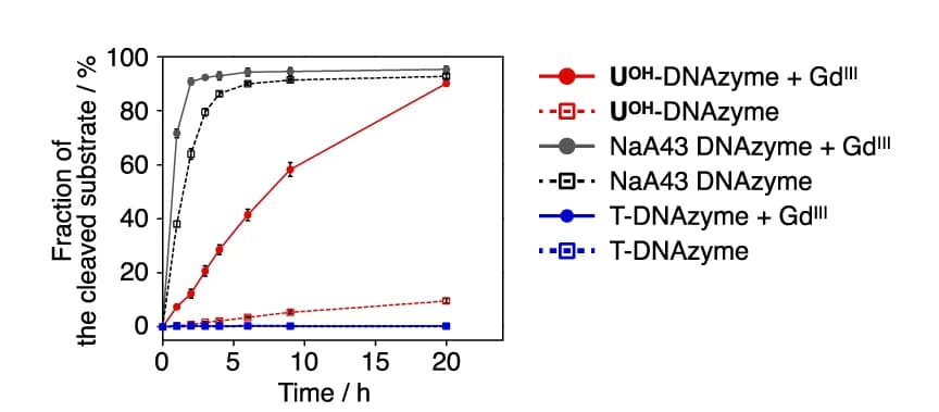 Open access visualization of Line Plot, Error Bars, RNA, DNAzyme, T-DNAzyme